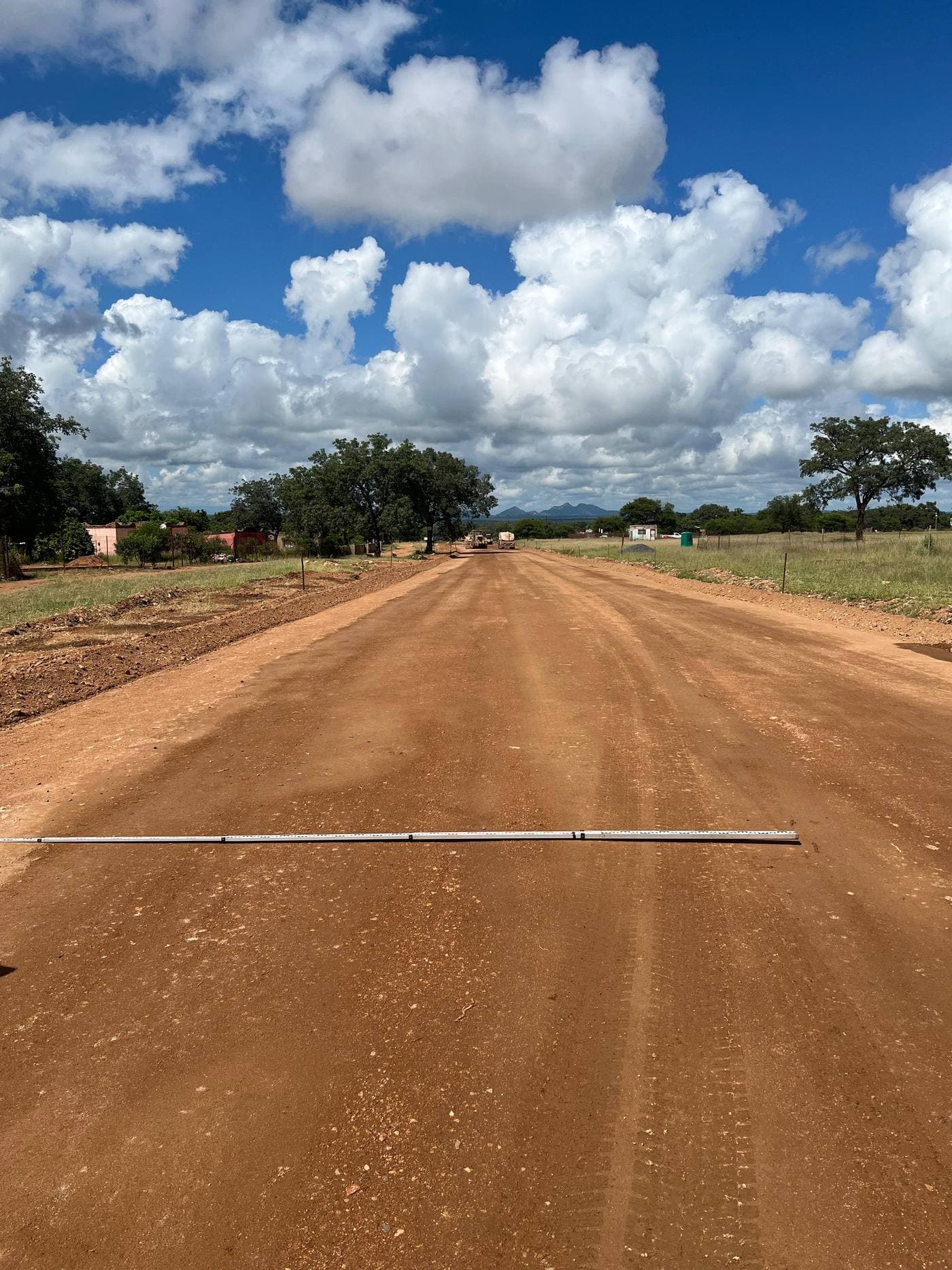 Construction team preparing a project site